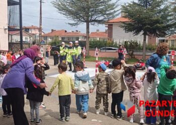 Miniklere Büyük Ders: Pazaryeri’nde Trafik Bilinci Küçük Yaşta Başladı