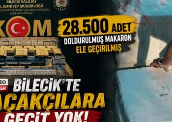 BİLECİK’TE 28 BİN 500 ADET DOLDURULMUŞ MAKARON ELE GEÇİRİLDİ